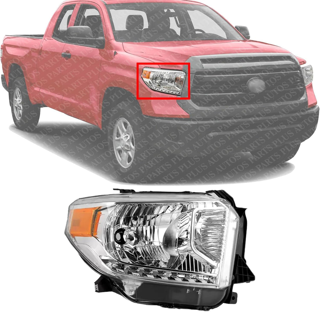 Front Head Light Assembly Right Passenger Side Direct Replacement Compatible With 2014-2017 Toyota Tundra TO2503219 811100C091