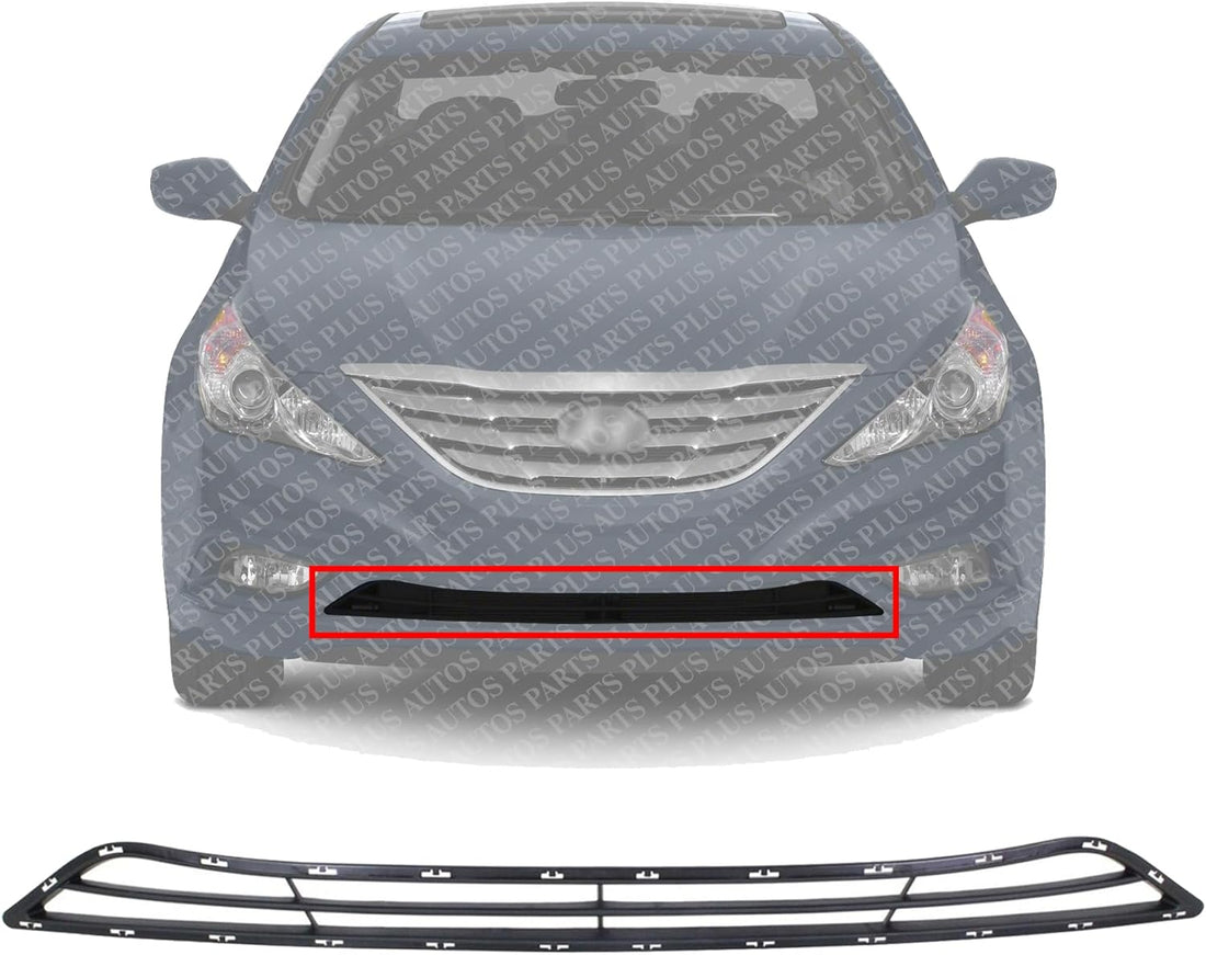 Front Bumper Lower Grille Direct Replacement Compatible With 2011-2013 Hyundai Sonata HY1036114 865613S000