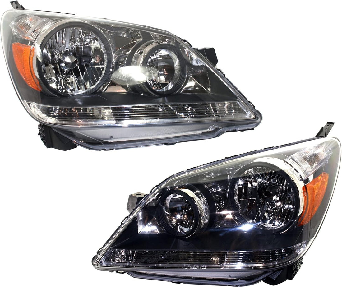 Set Of 2 Front Headlight Assembly Right Passenger & Left Driver Side Direct Replacement Compatible With 2005-2007 Honda Odyssey 33151SHJA01-PFM 33101SHJA01-PFM