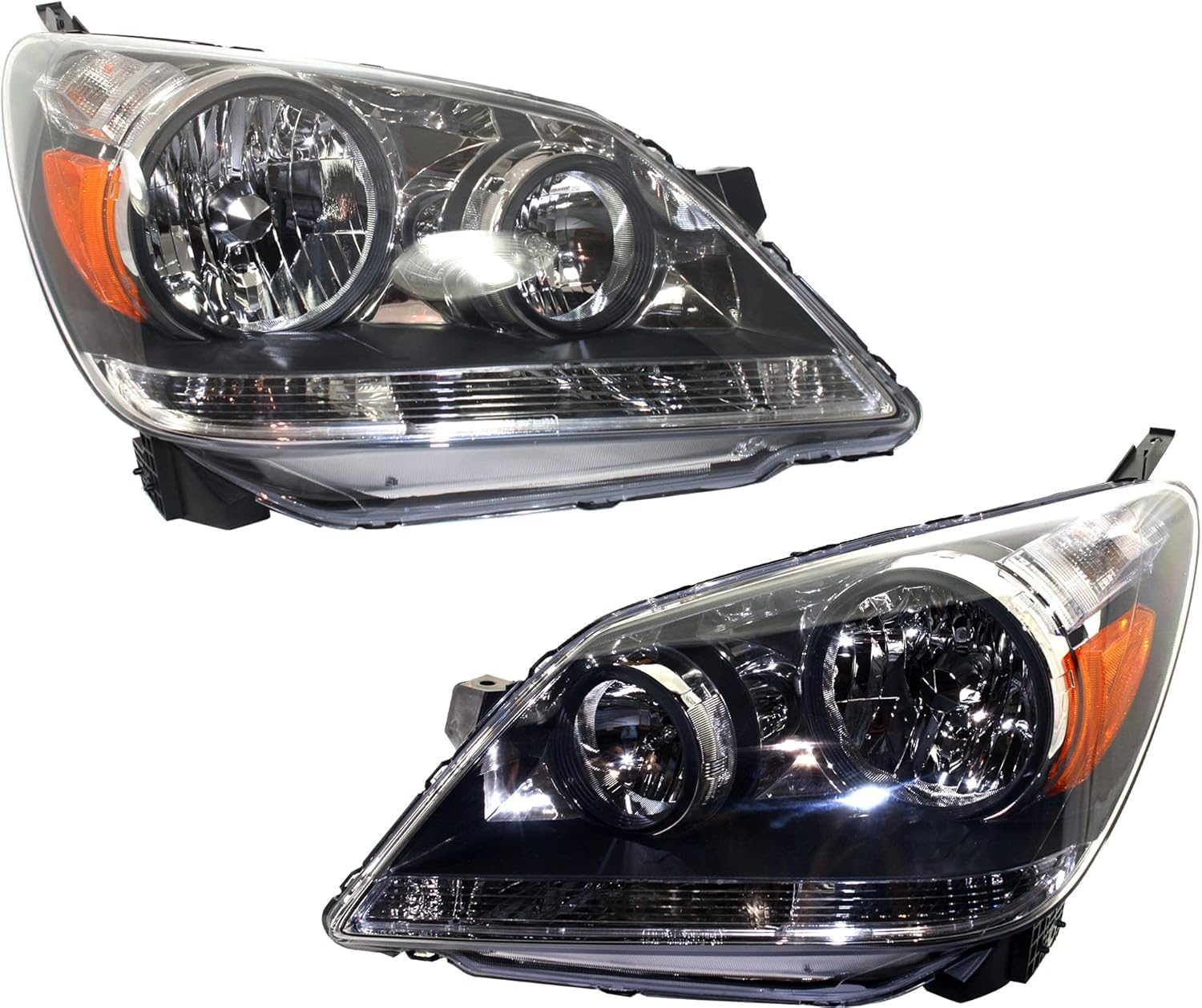 Set Of 2 Front Headlight Assembly Right Passenger & Left Driver Side Direct Replacement Compatible With 2005-2007 Honda Odyssey 33151SHJA01-PFM 33101SHJA01-PFM