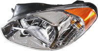 Set Of 2 Front Head Light Halogen Assembly Left Driver & Right Passenger Side Direct Replacement Compatible With 2007-2011 Hyundai Accent HY2502144 HY2503144 921011E011 921021E011