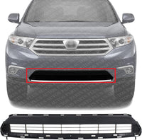 Front Bumper Lower Grille Textured Plastic Direct Replacement Compatible With 2011-2013 Toyota Highlander TO1036130 531120E070