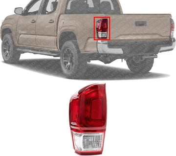 Tail Light Assembly Left Driver Side Direct Replacement Compatible With 2016-2017 Toyota Tacoma TO2800197 8156004170