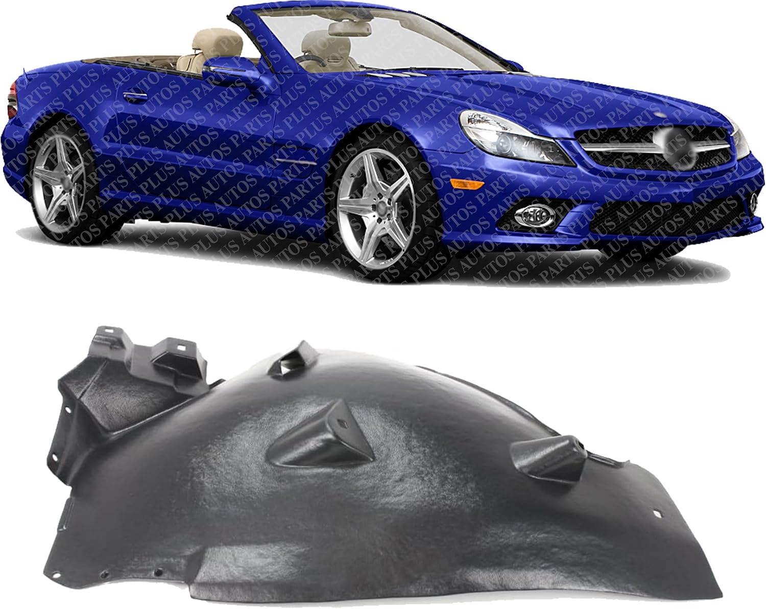 Front Fender Liner Rear Section Right Passenger Side Direct Replacement Compatible With 2003-2012 Mercedes Benz SL-Class MB1249150 2306980630