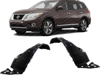 Set Of 2 Front Fender Liner Right Passenger & Left Driver Side Direct Replacement Compatible With 2015-2020 Nissan Pathfinder/Infiniti QX60 NI1249152 NI1248152 638409NB0A-PFM