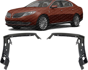 Set Of 2 Front Bumper Bracket Cover Reinforcement Right Passenger & Left Driver Side Direct Replacement Compatible With 2013-2016 Lincoln MKZ FO1043148 FO1042148 DP5Z17C947A