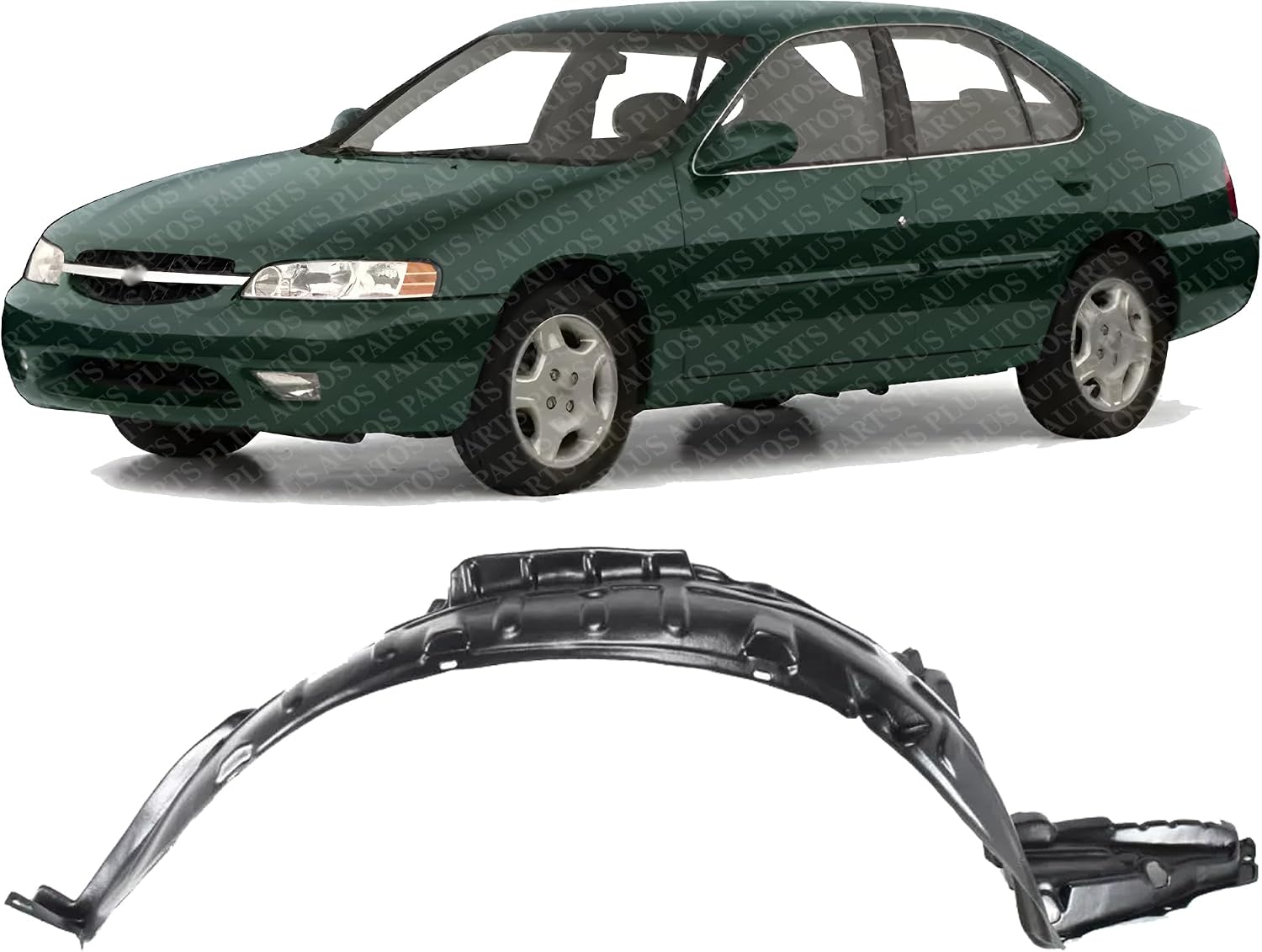 Front Fender Liner Left Driver Side Direct Replacement Compatible With 2000-2001 Nissan Altima NI1250110 638430Z800