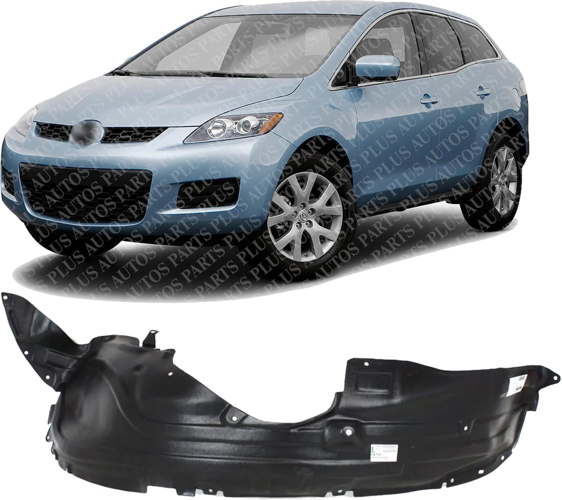 Front Fender Liner Left Driver Side Direct Replacement Compatible With 2007-2009 Mazda CX-7 MA1250106 EG2156141A