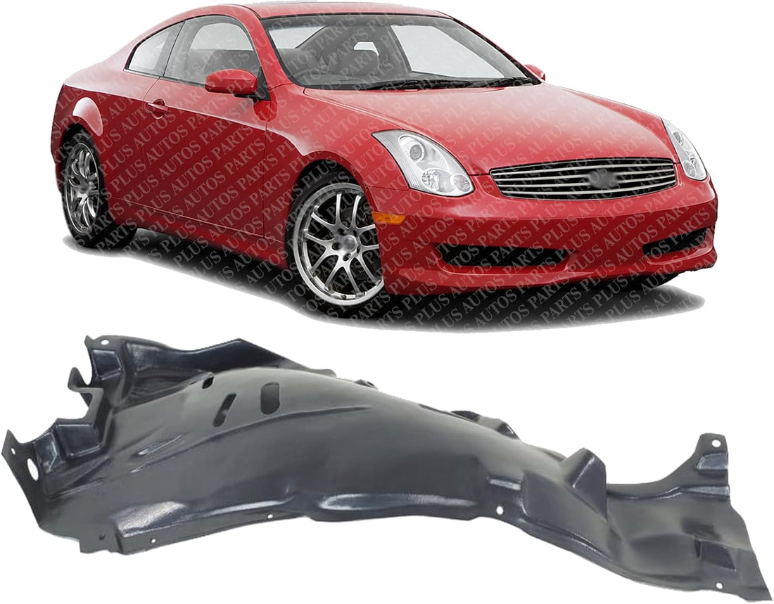 Front Fender Liner Rear Section Right Passenger Side Direct Replacement Compatible With 2005-2006 Infiniti G35 IN1251107 63842AC500