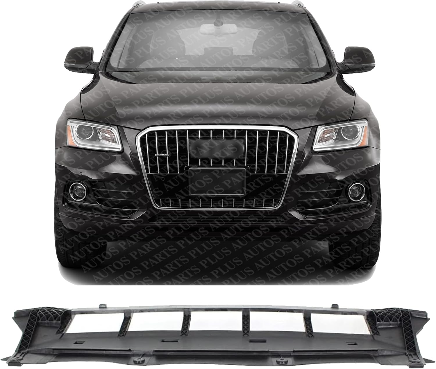 Front Bumper Grille Lower Plate Plastic Direct Replacement Compatible With 2013-2017 Audi SQ5 / Q5 AU1091103 8R0807233C