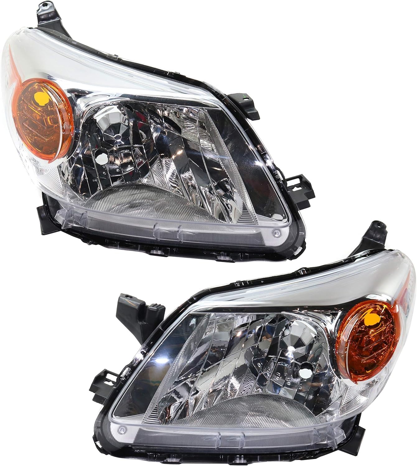 Set Of 2 Front Head Light Assembly Left Driver & Right Passenger Side Direct Replacement Compatible With 2008-2012 Scion xD SC2502103C SC2503103C 8113052890 8117052880