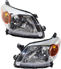 Set Of 2 Front Head Light Assembly Left Driver & Right Passenger Side Direct Replacement Compatible With 2008-2012 Scion xD SC2502103C SC2503103C 8113052890 8117052880