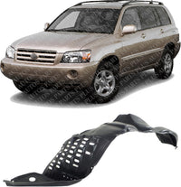 Front Fender Liner Left Driver Side Direct Replacement Compatible With 2006-2007 Toyota Highlander TO1250115 5380648051
