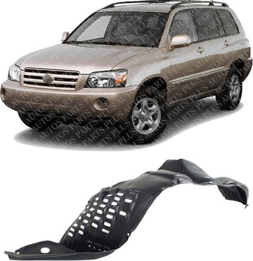 Front Fender Liner Left Driver Side Direct Replacement Compatible With 2006-2007 Toyota Highlander TO1250115 5380648051