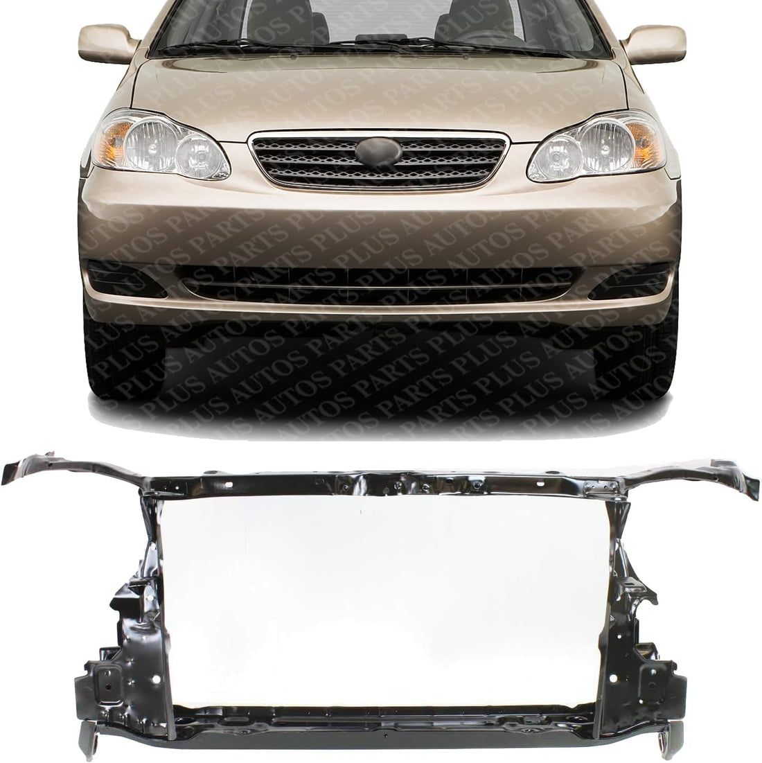 Front Radiator Support Assembly Steel Direct Replacement Compatible With 2003-2008 Toyota Corolla TO1225233 5320102100