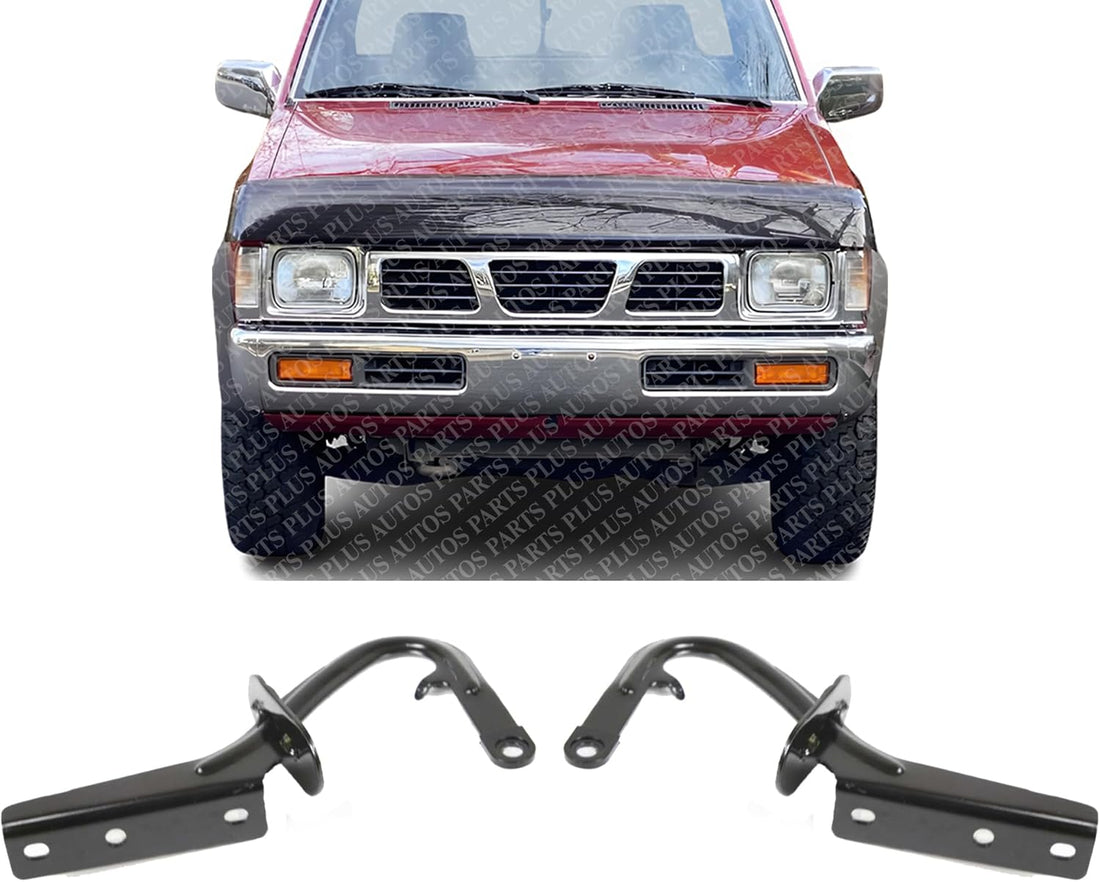 AUTOS PARTS PLUS Front Hood Hinges Steel Left Driver & Right Passenger Side Direct Replacement Compatible With 1986-1997 Nissan Pickup NI1236110 NI1236109 654012S40A 654002S40A