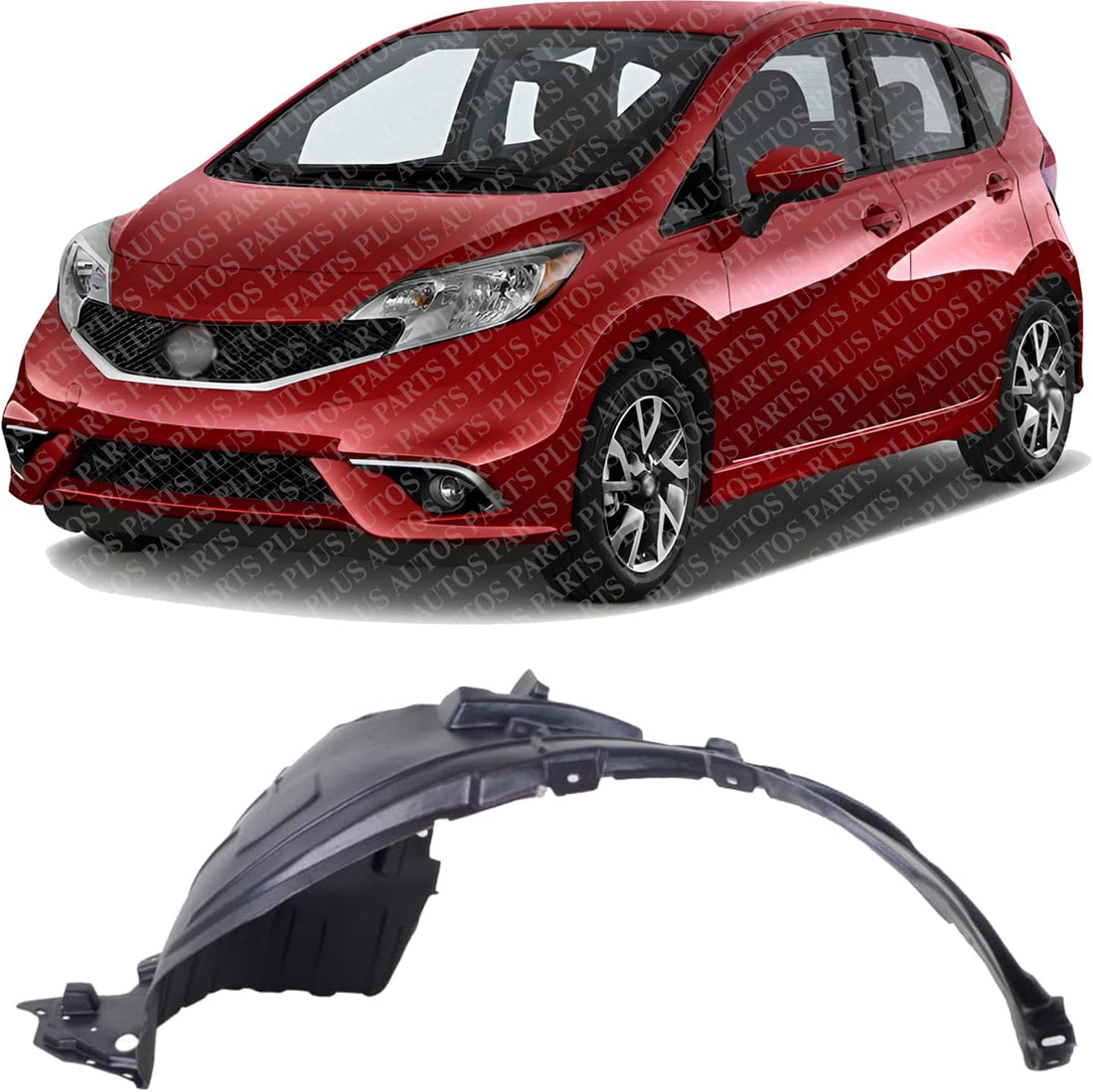 Front Fender Liner Left Driver Side Direct Replacement Compatible With 2014-2019 Nissan Versa Note NI1248141 638433WC0A