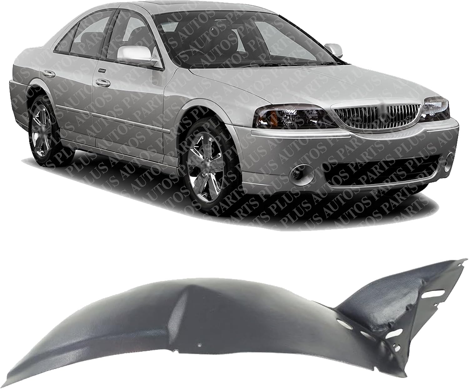 Front Section Fender Liner Right Passenger Side Direct Replacement Compatible With 2004-2006 Lincoln LS FO1251126 3W4Z16102AA