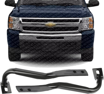 Set of 2 Front Bumper Bracket Steel Left Driver & Right Passenger Side Direct Replacement Compatible with 2007-2013 Chevrolet Silverado Pickup GM1043107 GM1042107 22861859 22861858