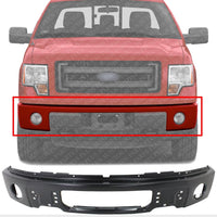 Front Bumper Face Bar Primed Steel Direct Replacement Compatible With 2009-2014 Ford F-150 FO1002413 9L3Z17757DPTM