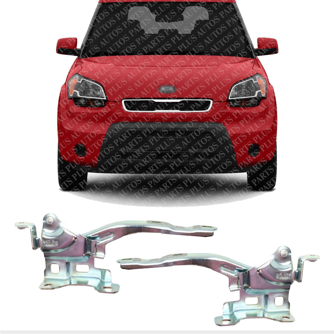 Set Of 2 Front Hood Hinge Steel Left Driver And Right Passenger Side Direct Replacement Compatible With 2010-2013 Kia Soul KI1236124 KI1236123 791202K000 791102K000