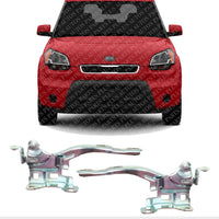 Set Of 2 Front Hood Hinge Steel Left Driver And Right Passenger Side Direct Replacement Compatible With 2010-2013 Kia Soul KI1236124 KI1236123 791202K000 791102K000