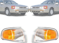 Set Of 2 Front Corner Light Assembly Left Driver & Right Passenger Side Direct Replacement Compatible With 1995-1996 Toyota Camry TO2521139 TO2520139 8161006020 8162006020