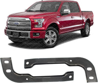 Set Of 2 Front Bumper Outer Mounting Bracket Steel Left Driver & Right Passenger Side Direct Replacement Compatible With 2015-2017 Ford F-150 FO1043141 FO1042141 FL3Z17754A FL3Z17755A