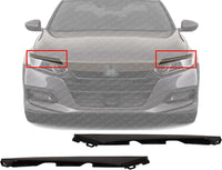 Set Of 2 Front Bumper Grille Molding Primed Plastic Right Passenger & Left Driver Side Direct Replacement Compatible With 2018-2020 Honda Accord HO1047106 HO1046106 71114TVAA00
