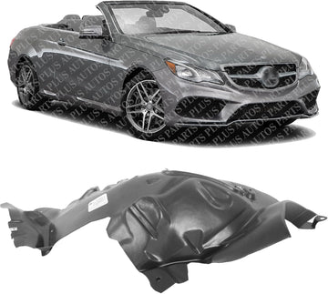 Front Section Fender Liner Right Passenger Side Direct Replacement Compatible With 2014-2017 Mercedes Benz E-Class MB1249176 2076902530