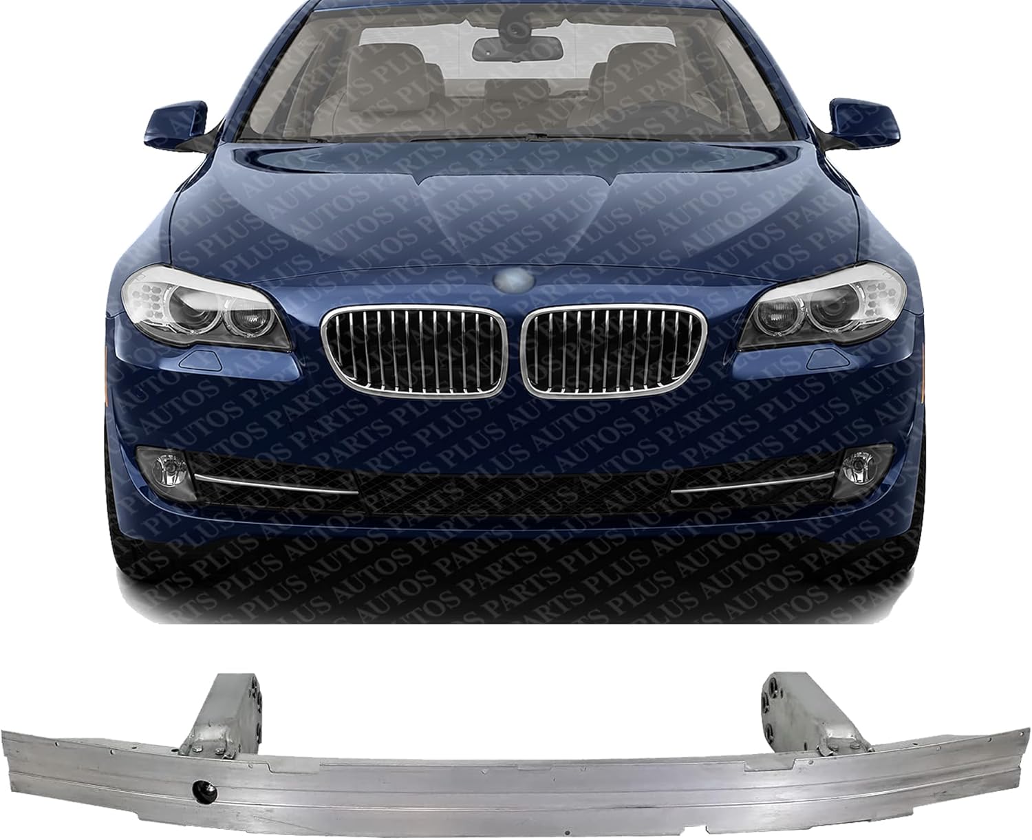 Front Bumper Impact Bar Reinforcement Aluminum Direct Replacement Compatible With 2011-2016 5-Series BM1006130 51117200706