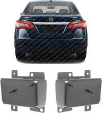Set Of 2 Rear Bumper Reinforcement Bar Bracket Left Driver & Right Passenger Side Direct Replacement Compatible With 2013-2019 Nissan Sentra NI1167114 NI1166114 852103SH0A 852113SH0A