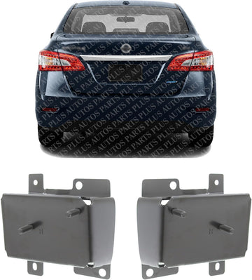 Set Of 2 Rear Bumper Reinforcement Bar Bracket Left Driver & Right Passenger Side Direct Replacement Compatible With 2013-2019 Nissan Sentra NI1167114 NI1166114 852103SH0A 852113SH0A