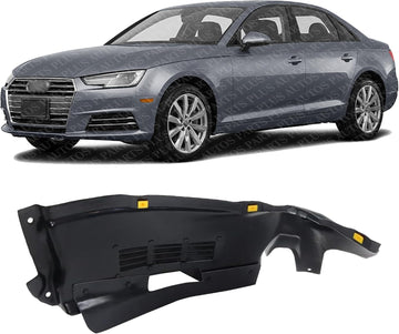 Front Section Fender Liner Left Driver Side Direct Replacement Compatible With 2017-2018 Audi A4 AU1248135 8W0853887C-PFM