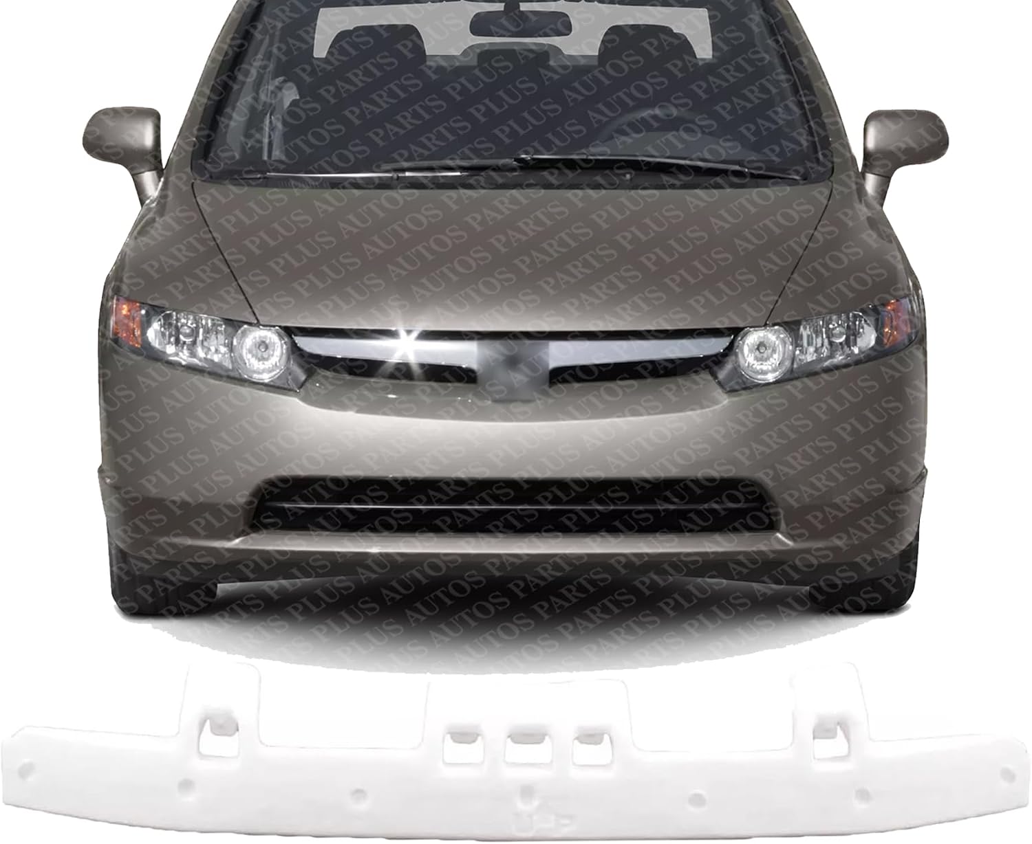 Front Bumper Impact Absorber Direct Replacement Compatible With 2006-2008 Honda Civic HO1070143 71170SVAA00