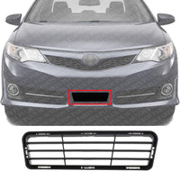 Front Bumper Grille Textured Plastic Direct Replacement Compatible With 2012-2014 Toyota Camry TO1036129 5311206210