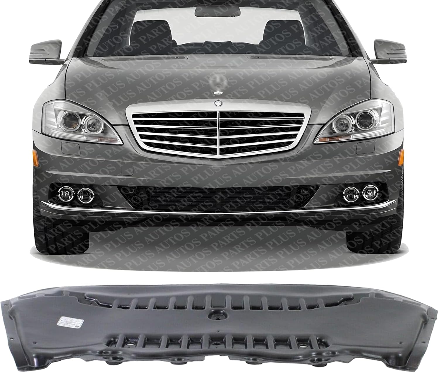 Front Engine Splash Shield Under Cover Plastic Direct Replacement Compatible with 2007-2011 Mercedes Benz S550 / 2008-2011 S450 MB1228147 2215203423