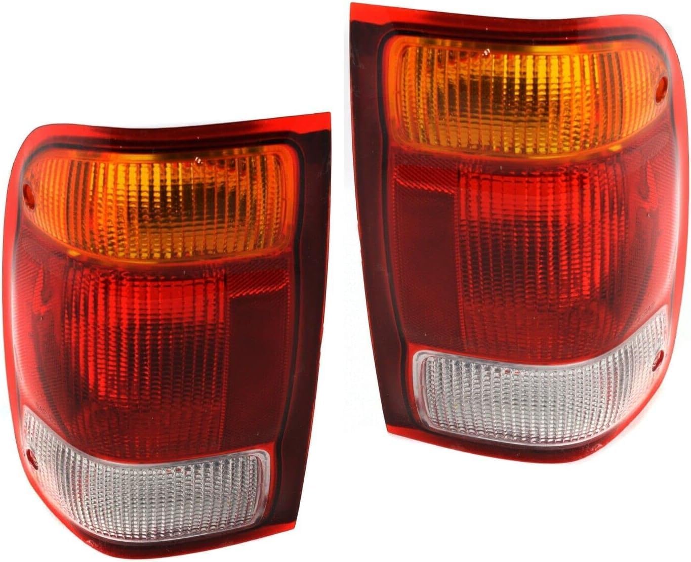 Set Of 2 Tail Light Lens And Housing Right Passenger & Left Driver Side Direct Replacement Compatible With 1998-1999 Ford Ranger FO2801121 FO2800121 F87Z13405BA F87Z13404BA