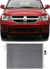 Front A/C Condenser Aluminum Core Direct Replacement Compatible With 2009-2010 Dodge Journey CH3030234 68038244AA