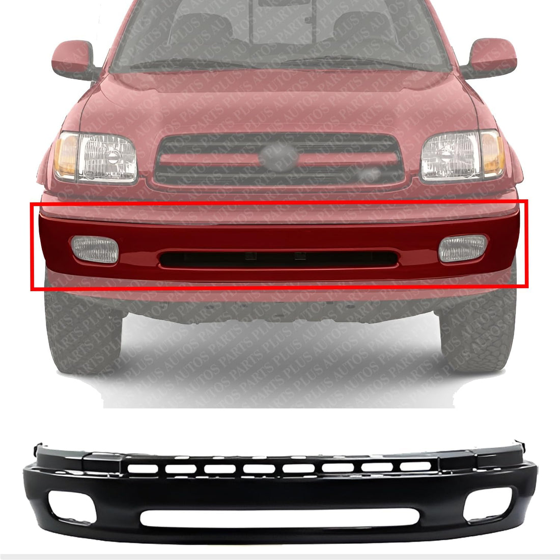 Front Bumper Primed Steel Direct Replacement Compatible With Toyota Tundra 2000-2006 TO1002171 521010C010