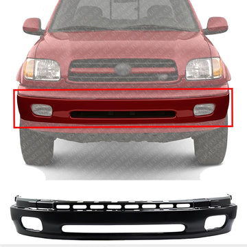Front Bumper Primed Steel Direct Replacement Compatible With Toyota Tundra 2000-2006 TO1002171 521010C010