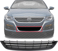 Front Bumper Center Lower Grille Primed Plastic Direct Replacement Compatible With 2009-2012 Volkswagen CC / 2009-2010 Passat CC VW1036117 3C88536779B9