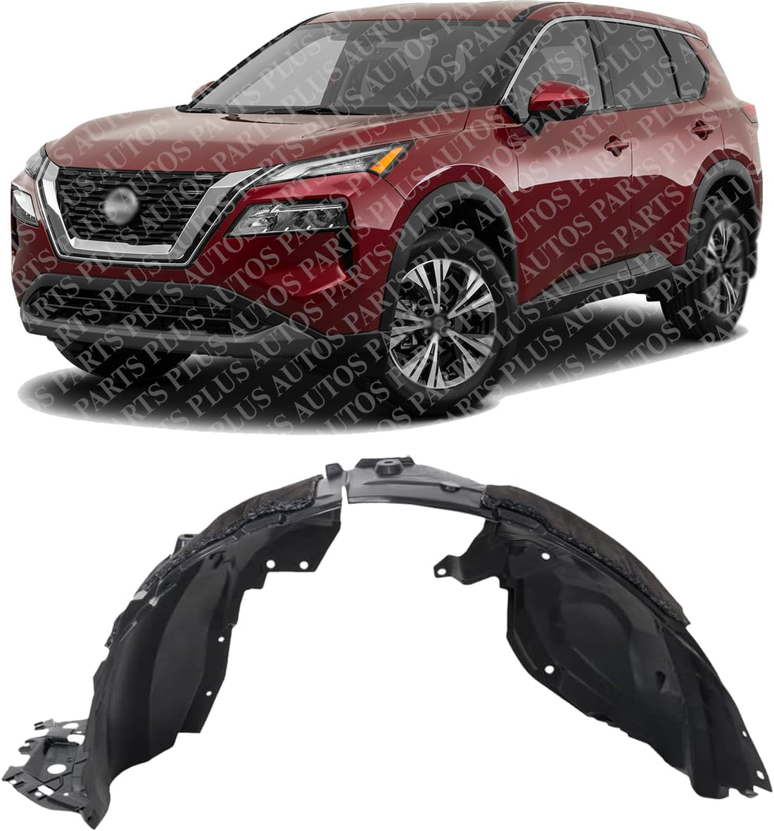 Front Fender Liner Left Driver Side Direct Replacement Compatible With 2021-2023 Nissan Rogue NI1248182 638416RR0A