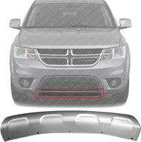 Front Bumper Trim Molding Silver Direct Replacement Compatible With 2011-2019 Dodge Journey CH1044108 55001049AA