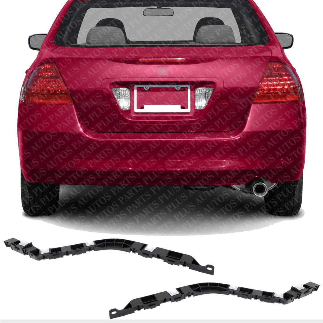 Set Of 2 Rear Bumper Bracket Left Driver & Right Passenger Side Direct Replacement Compatible With 2006-2007 Honda Accord HO1132100 HO1133100 71593SDAA10 71598SDAA10
