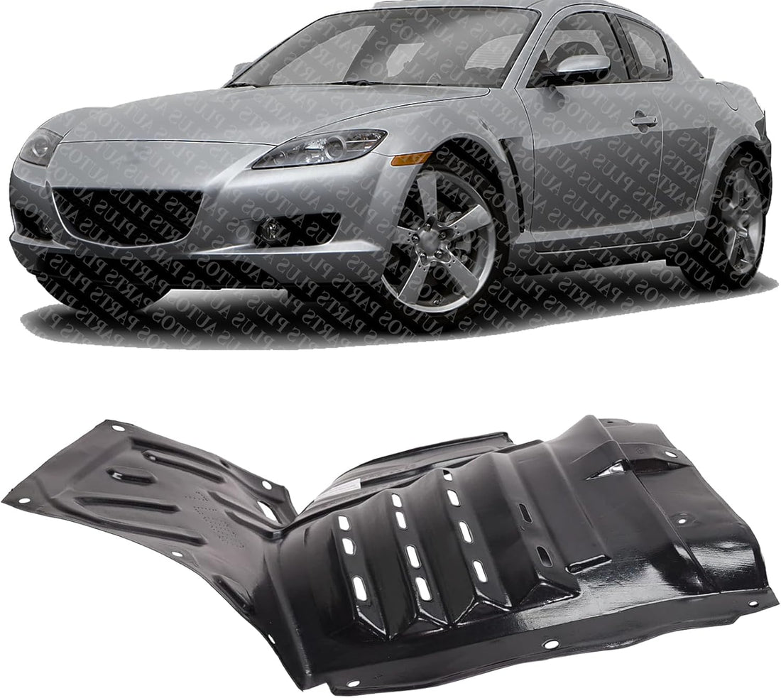 Front Section Fender Liner Left Driver Side Direct Replacement Compatible With 2004-2008 Mazda RX-8 MA1248127 F1515614YB