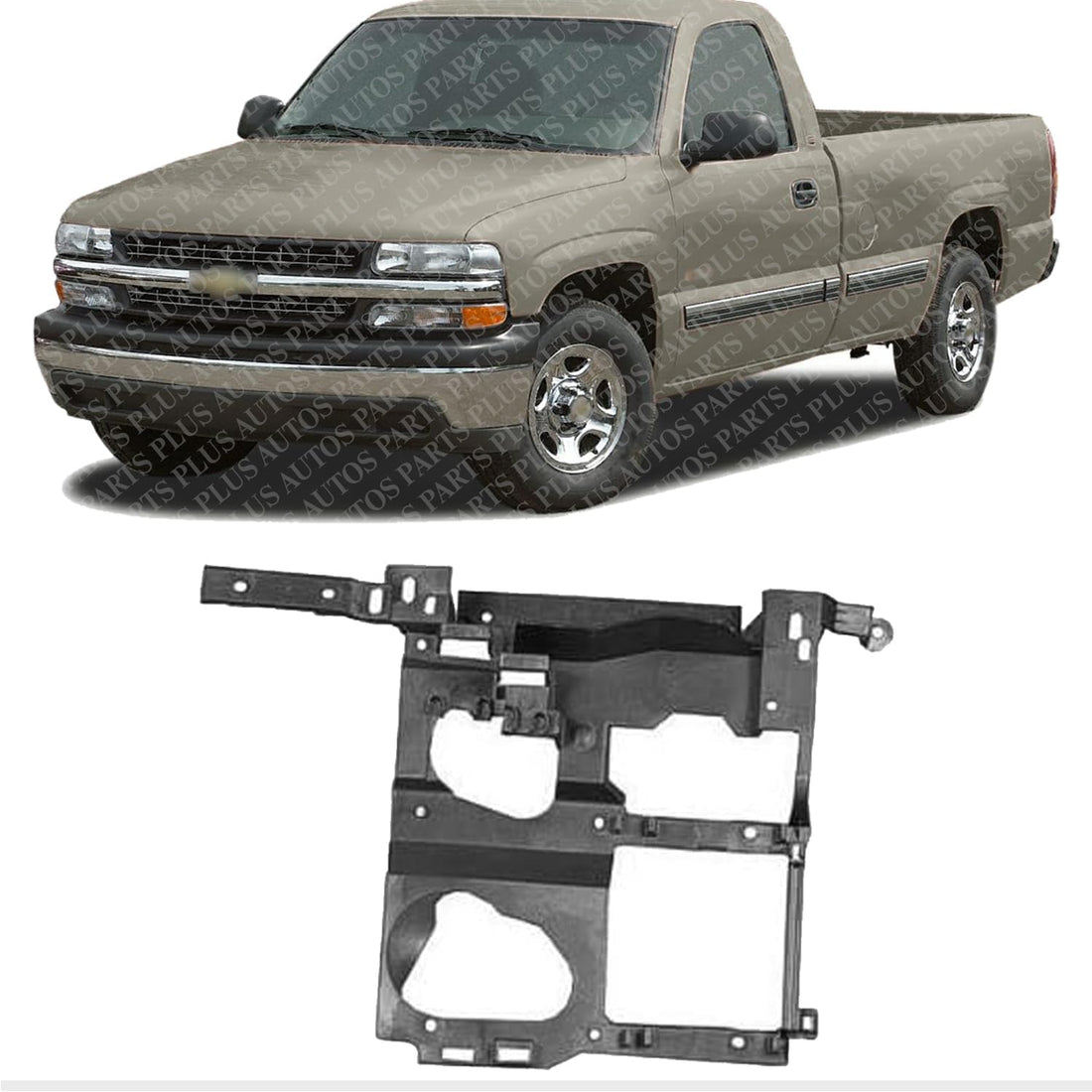 Front Head Lamp Support Bracket Left Driver Side Direct Replacement Compatible with 1999-2007 Chevrolet Silverado 1500 2500HD 3500 GM1221121 15798919