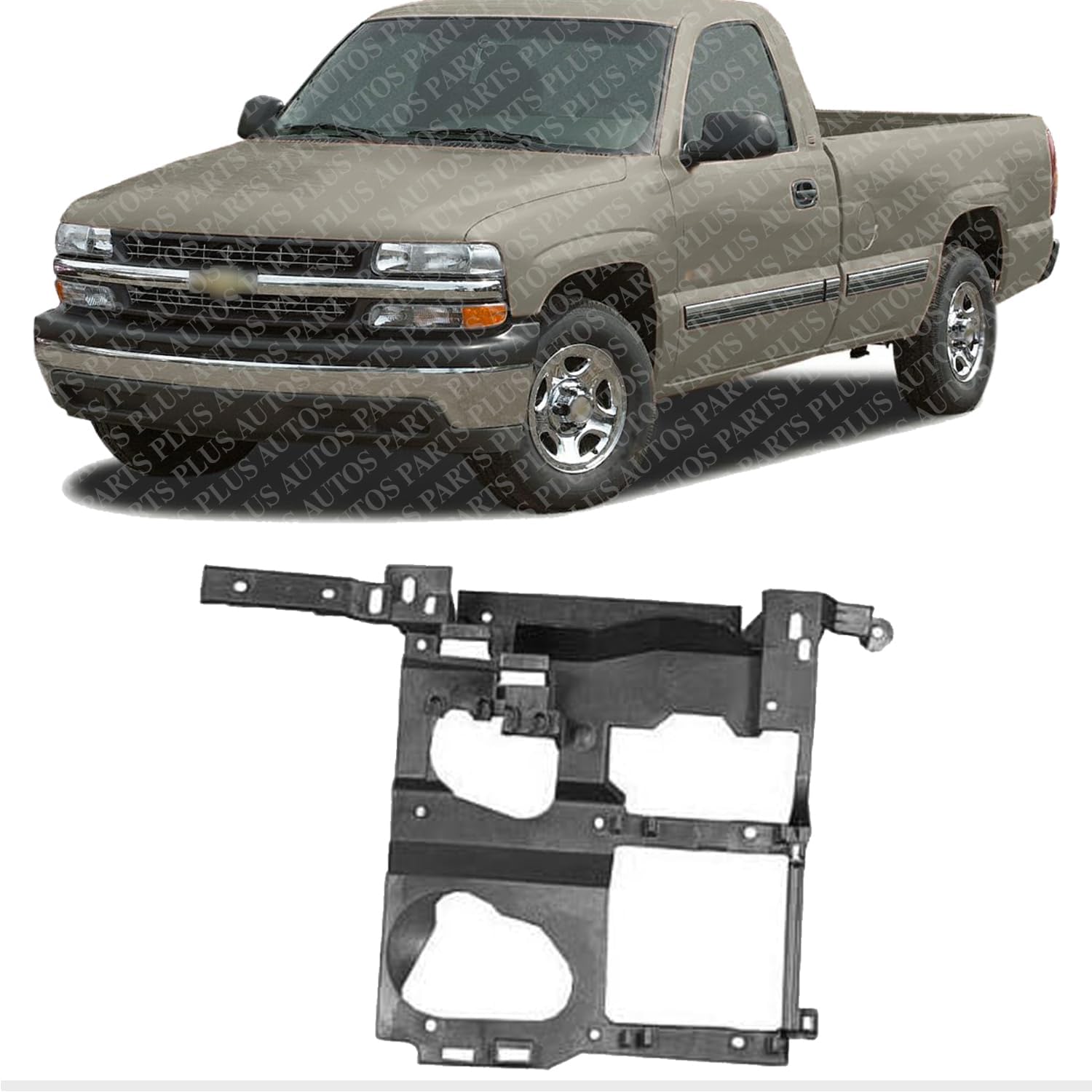 Front Head Lamp Support Bracket Left Driver Side Direct Replacement Compatible with 1999-2007 Chevrolet Silverado 1500 2500HD 3500 GM1221121 15798919