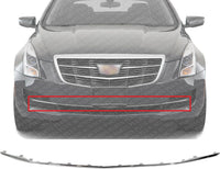 Front Bumper Molding Chrome Plastic Direct Replacement Compatible With 2015-2019 Cadillac ATS GM1044134 22879656
