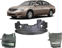 Set of 3 Front Engine Splash Shield Under Cover Direct Replacement Compatible with 2007-2009 Nissan Altima NI1228128 NI1251139 NI1250139 75890JA00E 64838JA00A 64838JA00B 64839JA00A